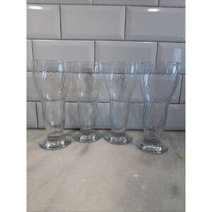 Set Of 4 Nadir Clube 12 oz. Soda/Milk Shake/Ice Cream Glass 7 1/2x 3 1/4"GW994